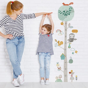 Wall Growth Chart - Tree Animals