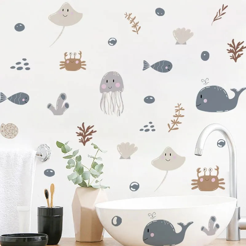 Wall decal for nursery and kids bedroom - Ocean Animals