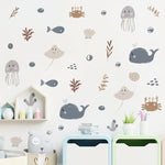 Wall decal for nursery and kids bedroom - Ocean Animals