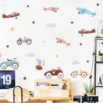 Wall Decal for nursery and kids room - Vintage transport