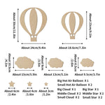 Wooden Wall Art - Hot Air Balloon (13 pieces)