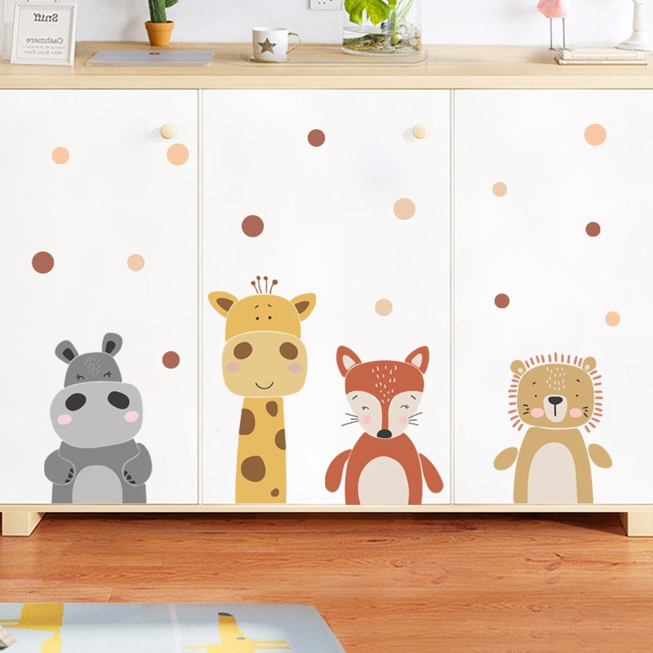 Wall Decal Nursery and Kids Room - Animal Dots