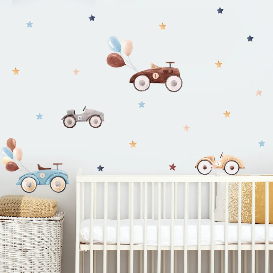 Wall Decal for nursery and kids room - Vintage transport