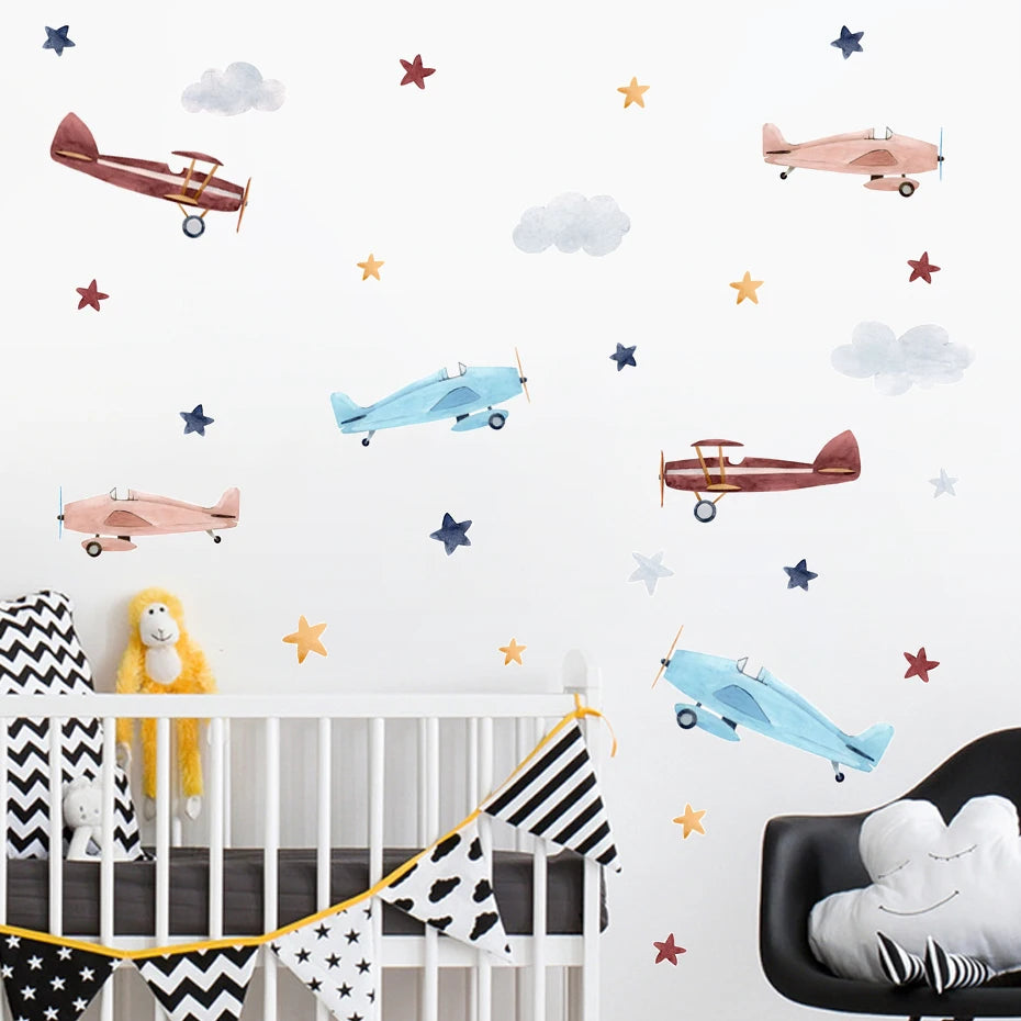 Wall Decal for nursery and kids room - Vintage transport