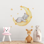 Wall Decal Kids and Nursery Room- Moon Hippo