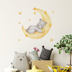 Wall Decal Kids and Nursery Room- Moon Hippo