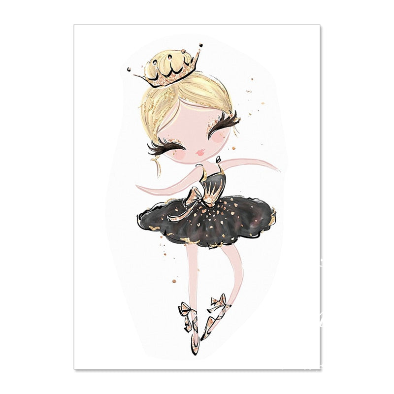 Wall Art Prints for Nursery and Kids Bedroom- Ballerinas