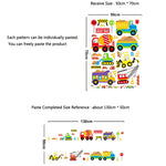 Wall decal Nursery and Kids Bedroom Decor -Colorful Construction Machines