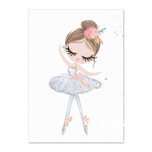 Wall Art Prints for Nursery and Kids Bedroom- Ballerinas