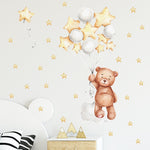 Wall Decal Kids and Nursery Room- Bear Balloon Stars