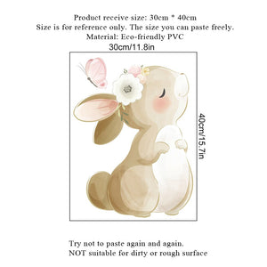 Wall Decal Nursery and Kids Room- Rabbit Butterfly