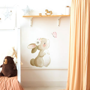 Wall Decal Nursery and Kids Room- Rabbit Butterfly 