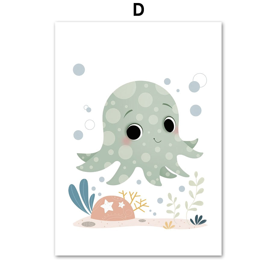 Wall Prints for Nursery and Kids Bedroom - Under the sea