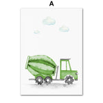 Wall Art Prints for Nursery and Kids Bedroom- Construction Machines 2