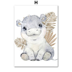 Wall Art Prints for Nursery and Kids Bedroom- Boho Animal Zoo