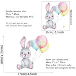 Wall Decal Nursery and Kids Bedroom Decor- Painted Bunny Balloon