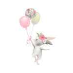 Wall decal Kids and Nursery Room - Rabbit Playing Balloons