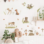 Wall decal nursery and kids room woodland