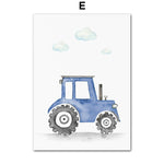 Wall Art Prints for Nursery and Kids Bedroom- Construction Machines 2