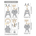 Wall Decal Nursery and Kids Room - Cartoon Cute Animals