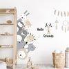 Wall Decal Nursery and Kids Room – Corner Cartoon Cute Animals