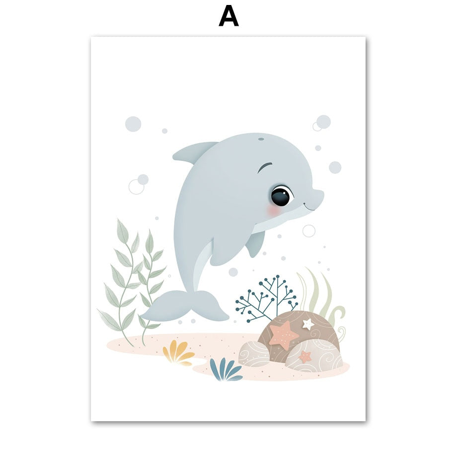 Wall Prints for Nursery and Kids Bedroom - Under the sea