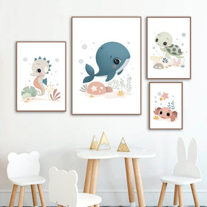 Wall Prints for Nursery and Kids Bedroom - Under the sea