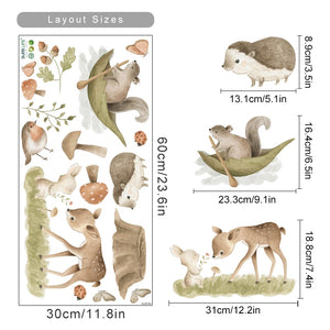 Wall decal nursery and kids room woodland