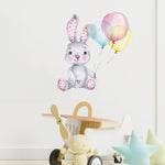 Wall Decal Nursery and Kids Bedroom Decor- Painted Bunny Balloon