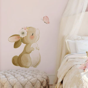 Wall Decal Nursery and Kids Room- Rabbit Butterfly 