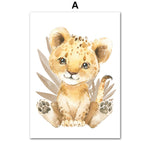 Wall Art Prints for Nursery and Kids Bedroom- Boho Animal Zoo