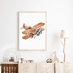 Wall Art prints for Nursery and Kids Bedroom- Helicopter Airplane Hot Air Balloon